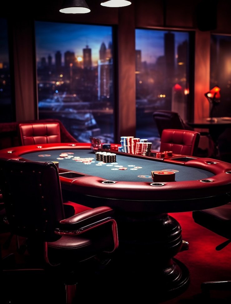 Live casino dealer table with multi-camera setup